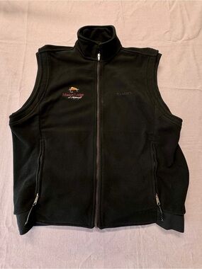 Simms Black Windstopper Fleece Vest with Logo Patch